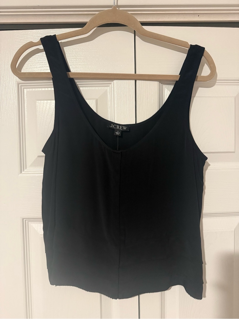 Black silky tank